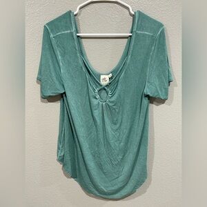 Women's Teal Short Sleeve Top